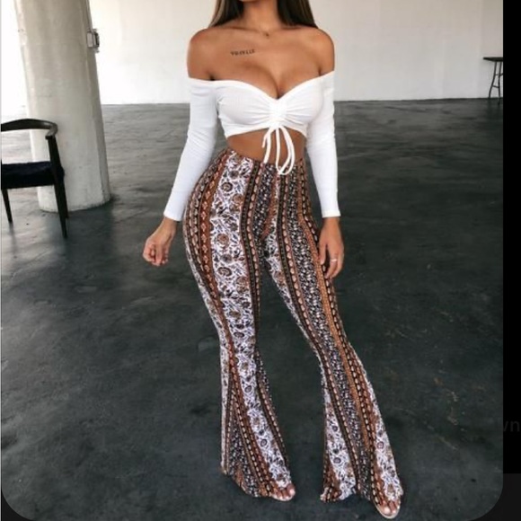 Multicolor flared soft leggings - Picture 1 of 6